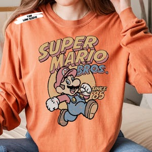 Super Mario Bros T-shirt, Retro Graphic Mario Shirt, Vintage Video Game Shirt, Mushroom Game Tee, Nostalgia Mario Lover Tee
