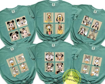 Koszulka Disney Safari Mickey i Przyjaciele, strój w panterkę Animal Kingdom, top Family Vacation marki Comfort Colors