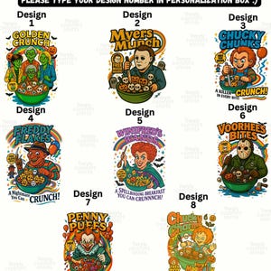 Start your spooky season with a killer crunch! 🎃 This Horror Cereal Halloween Shirt mashes up your favorite scary movie icons with classic breakfast cereal box art. Featuring creepy characters like Chucky, Freddy Krueger, Pennywise, Michael Myers, zombies, and more — this funny and nostalgic design is perfect for Halloween parties, horror fans, or anyone who loves a little spooky fun. Ideal for group costumes or themed October outings!