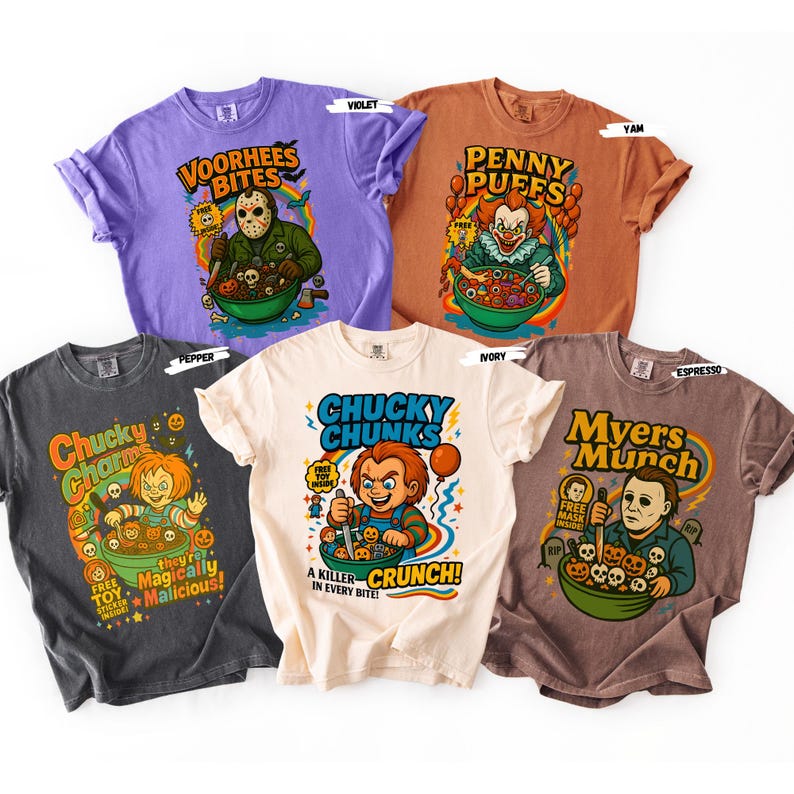 Chucky cereal Halloween Shirt Scary Movie Group shirt for Adults