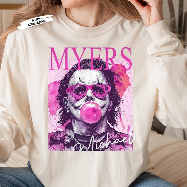 Bubblegum Horror Icons Shirt, Cute Halloween Scary Movie Tee, Chucky Jason Michael Myers Frankenstein Clown Shirt
Funny Horror Character Shirt, Pastel Pink Killer Tee, Bubblegum Slasher Villains Shirt, Spooky Halloween Outfit