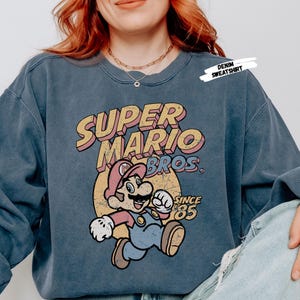 Super Mario Bros T-shirt, Retro Graphic Mario Shirt, Vintage Video Game Shirt, Mushroom Game Tee, Nostalgia Mario Lover Tee