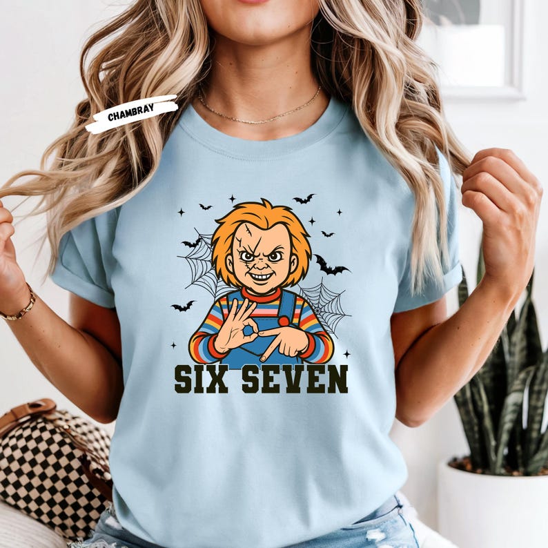 Get ready for spooky laughs and horror-movie vibes with our Six Seven Horror Character Tees 👻 — the perfect mash-up of scary and funny! This exclusive collection features your favorite classic villains — Freddy Krueger, Michael Myers, Jason Voorhees, Chucky, and Pennywise the Clown — each throwing up the Six Seven hand sign for a hilarious twist on iconic slashers.