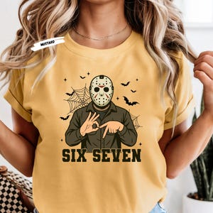 Get ready for spooky laughs and horror-movie vibes with our Six Seven Horror Character Tees 👻 — the perfect mash-up of scary and funny! This exclusive collection features your favorite classic villains — Freddy Krueger, Michael Myers, Jason Voorhees, Chucky, and Pennywise the Clown — each throwing up the Six Seven hand sign for a hilarious twist on iconic slashers.