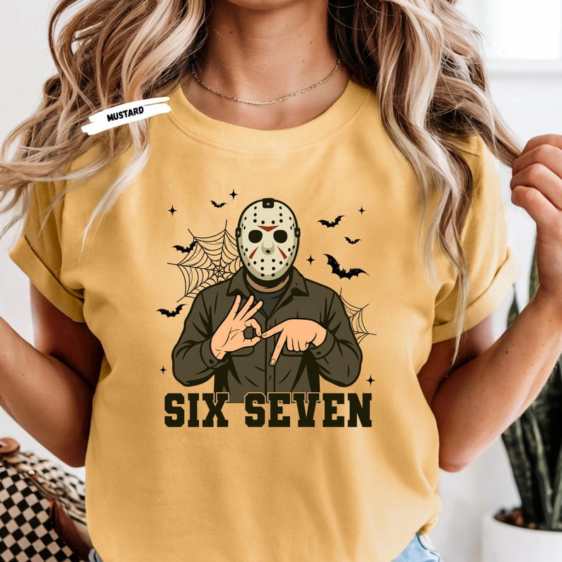 Get ready for spooky laughs and horror-movie vibes with our Six Seven Horror Character Tees 👻 — the perfect mash-up of scary and funny! This exclusive collection features your favorite classic villains — Freddy Krueger, Michael Myers, Jason Voorhees, Chucky, and Pennywise the Clown — each throwing up the Six Seven hand sign for a hilarious twist on iconic slashers.
