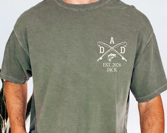 Personalized Fishing Dad Shirt Comfort Colors, Custom Fisherman Tee, Father Gift, Outdoors Dad Tee, Fishing Lover Tee