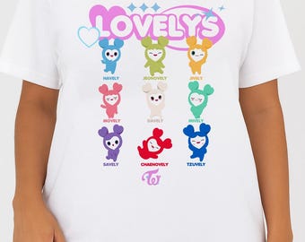 ツウィ ユニセックス シャツ、ツウィ グラフィック T シャツ、TWICE