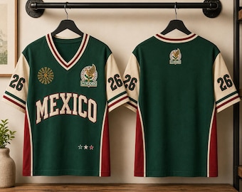 Vintage Mexikos fotbollströja, Mexikos fotbollsfanskjorta, sporttröja, Mexikos fanskjorta, present till aztekisk Mexikoskjorta, matchdagsoutfit