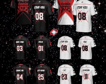 Stray Kids DominATE World Tour Football Jersey, Stray Kids World Tour 2025 Football Jersey Kpop Jersey Football, SKZ Merch, Stray Kids Kpop