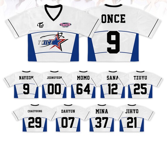 Custom Twice Members Jersey, TWICE Crewneck Jersey, Gift For Fans, Concert Merch