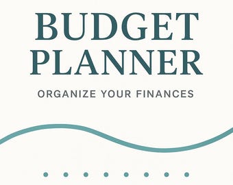 Printable & Digital Budget Planner | Monthly Expense Tracker | Debt and Savings Organizer | Finance Workbook (10 Pages)
