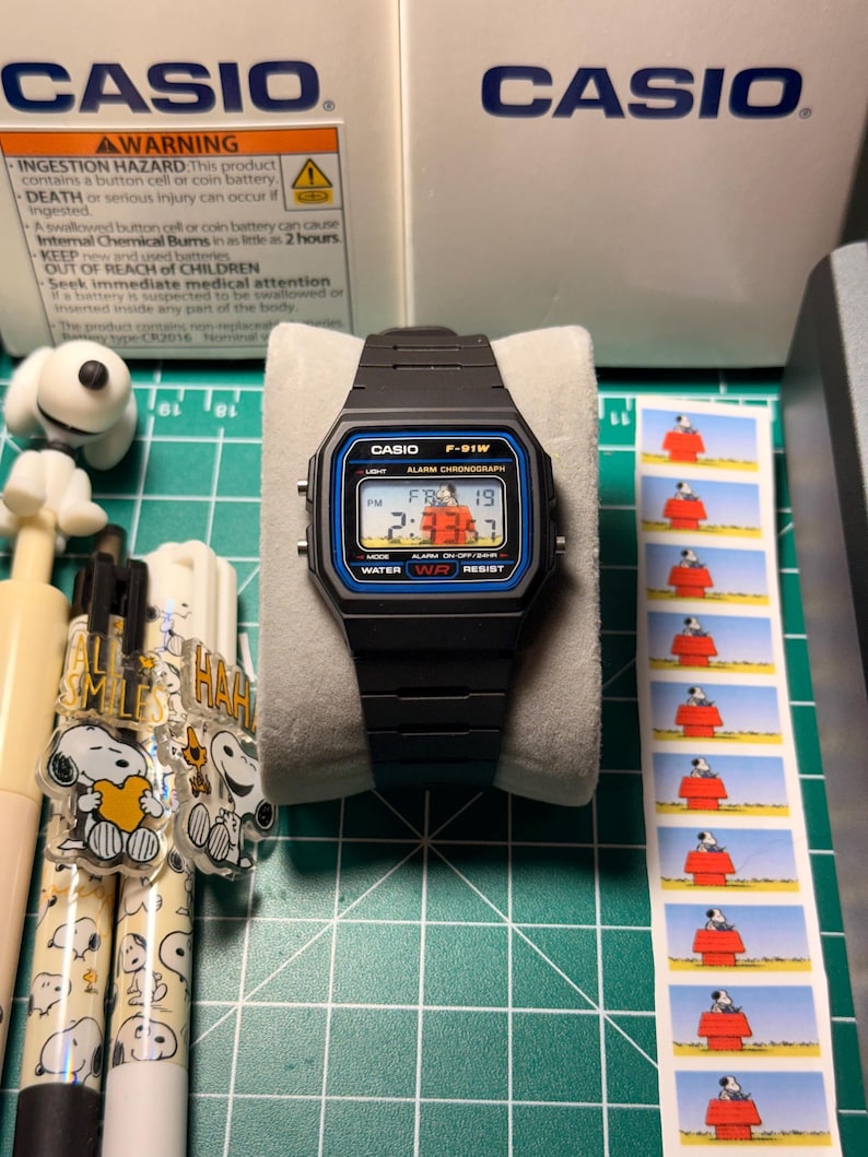 Snoopy - Modified Casio F-91W - Etsy