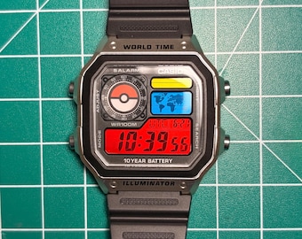 Calcomanía de Pokeball para Casio AE-1200 Royale: Mejora del reloj