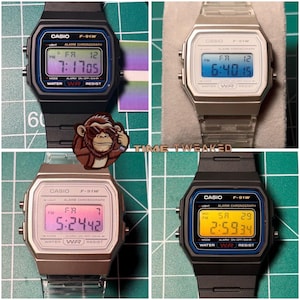 Casio F-91W , A-168 , A-158 Gradient Screen Filters