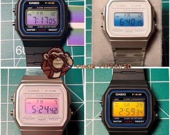 Filtros de pantalla degradados Casio F-91W, A-168 y A-158