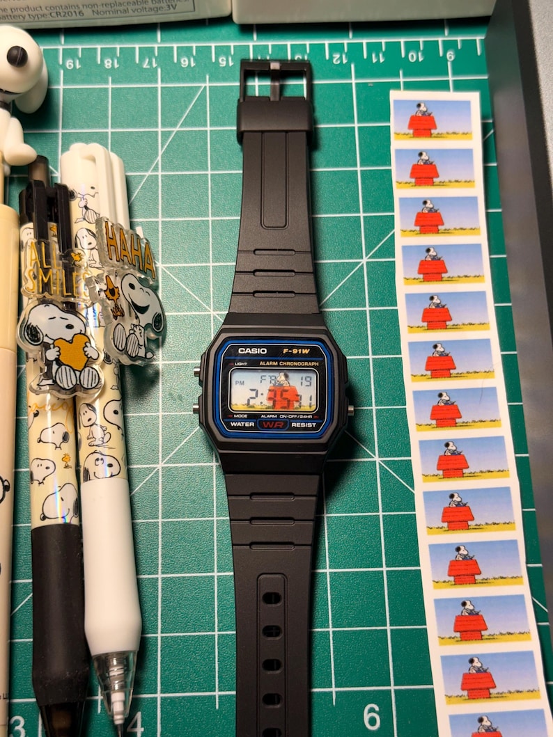 Snoopy - Modified Casio F-91W - Etsy