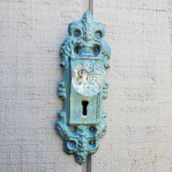 Teal Glass Knobs Etsy