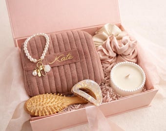 Personalized Bridesmaid Gift Box, Self-Care Spa Set, Birthday Gift for Her