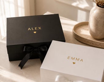 Personalized Magnetic Closure Gift Box – Luxury Keepsake Bridesmaid Proposal Wedding Box