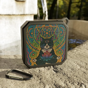 Meditative Cat Bluetooth Speaker, Outdoor Speaker, Wireless Sound System, Gift for Cat Lovers, Festival Speaker, Unique Home Decor