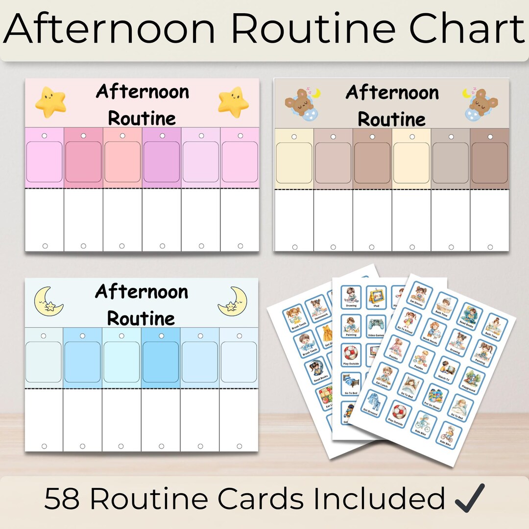 Visual Schedule Chart for Kids | Afternoon Routine Cards | Autism ADHD ...