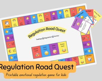 Printable Self Regulation Board Game for Kids | Emotional Coping Skills Activity (Digital Download)