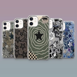 Grunge Star Phone Case Y2K Star Gothic Horror Cover for iPhone 16,15,14,13,12 SamsungS25Fe,S24,S23,S22,A16,A26, Pixel 9Pro,8A,7