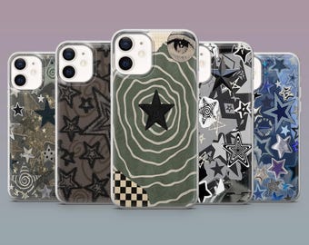 Grunge Star Phone Case Y2K Star Gothic Horror Cover for iPhone 16,15,14,13,12 SamsungS25Fe,S24,S23,S22,A16,A26, Pixel 9Pro,8A,7