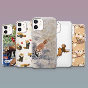 レッサーパンダの携帯ケース かわいい動物 可愛いパンダカバー iPhone 16,15,14,13,12 SamsungS25Fe,S24,S23,S22,A16,A26, Pixel 9Pro,8A,7用