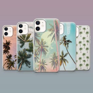 Palm Tree Phone Case Summer Beach Tropical Cover for iPhone 16,15,14,13,12 SamsungS25Fe,S24,S23,S22,A16,A26, Pixel 9Pro,8A,7