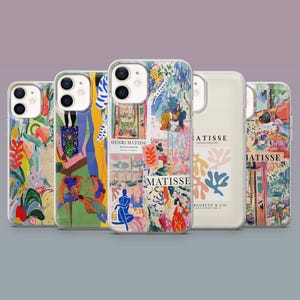 Henri Matisse Phone Case Painting Collage Matisse Art Cover for iPhone 16,15,14,13,12 SamsungS25Fe,S24,S23,S22,A16,A26, Pixel 9Pro,8A,7