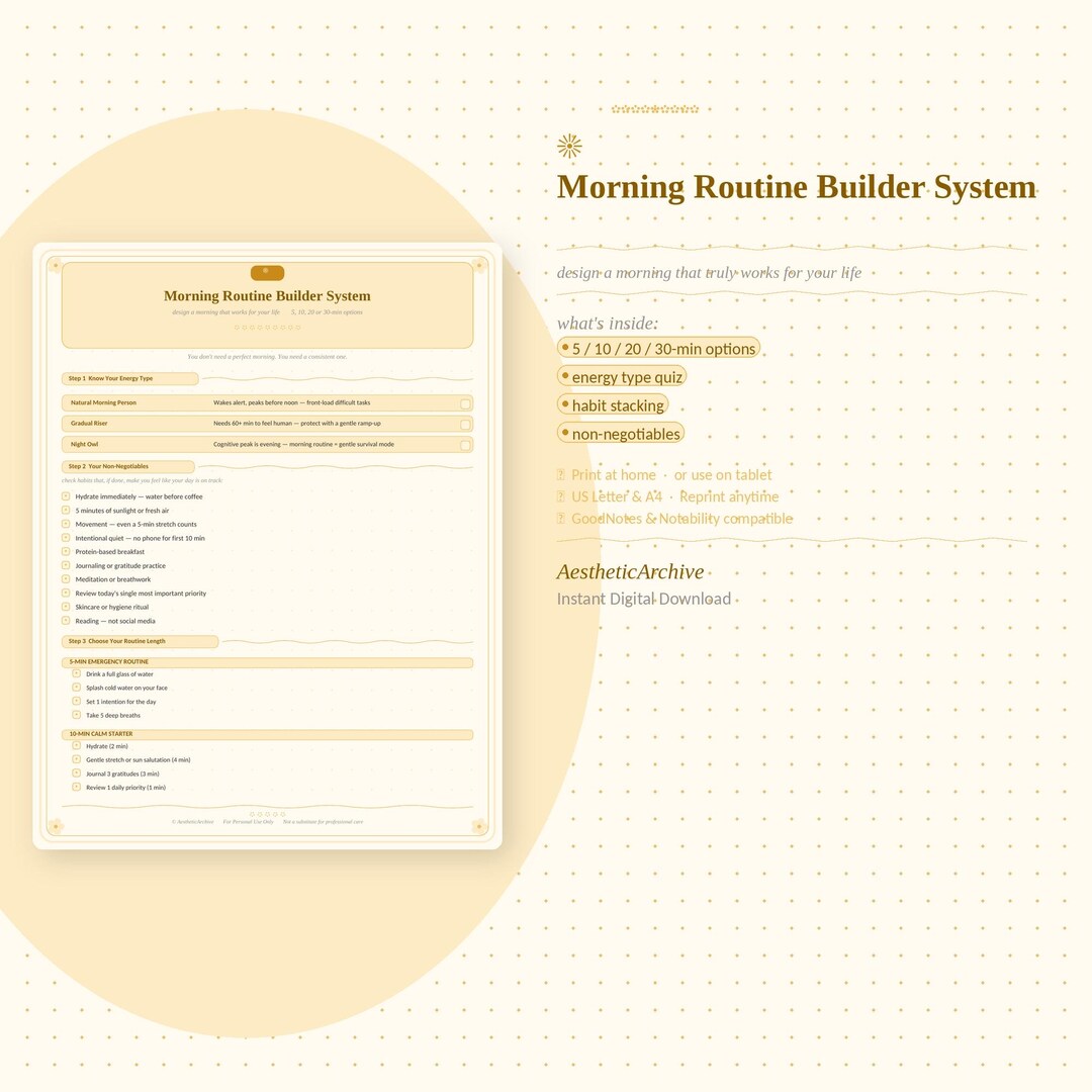 Printable Routine Tracking Morning Routine Checklist Printable | Habit Tracking Sheet PDF | Daily ...
