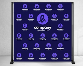Custom Logo Backdrop – Corporate Event Photo Booth Banner