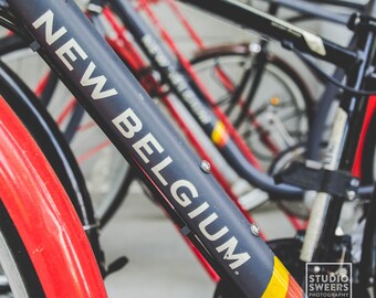 Black Bike and Brew // 5x7 Asheville  Photography // Brewery Print