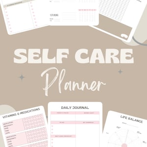 Self Care Planner Printable | Mental Health Journal, Daily Wellness Tracker, Anxiety Relief, Morning Routine, Mindfulness Worksheet, Digital