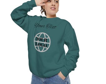 Personalized Custom Unisex Garment-Dyed Sweatshirt - Company Promo Swag / Milestone Keepsake / Custom Birthday Gift