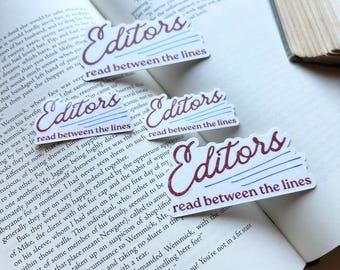 Editors read between the lines sticker for editors
