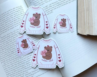 Cozy editor club bear sweater sticker for editors (winter collection)