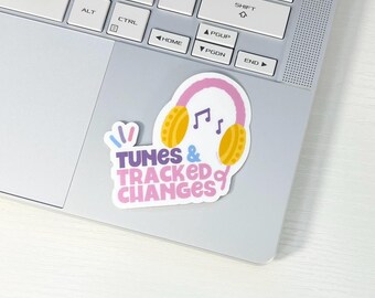 Tunes & tracked changes sticker for editors