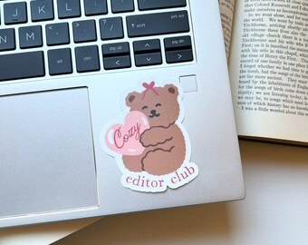 Cozy editor club bear sticker for editors (winter collection)
