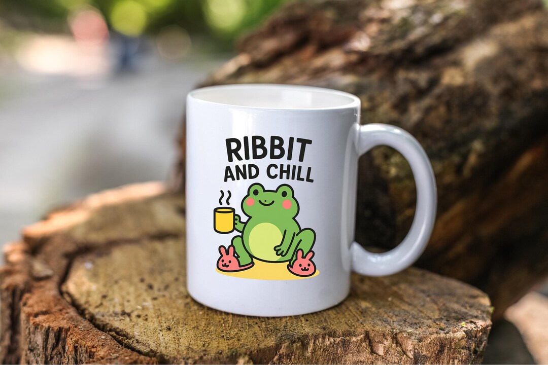 Frog Cute Ribbit Cute Frog Mug Design –