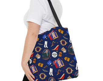 LUV Airline Tote Bag | Retro Flight Attendant Carryall | Herb Kelleher Salute | Coquette Crew Gift | Southwest Inspired Bag