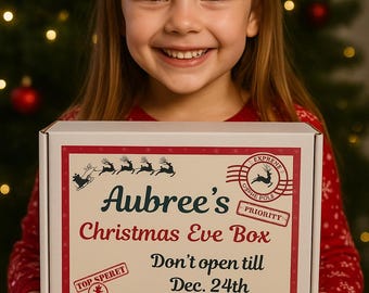 Personalized Christmas Eve Box • Vintage Storybook Kid Gift Set