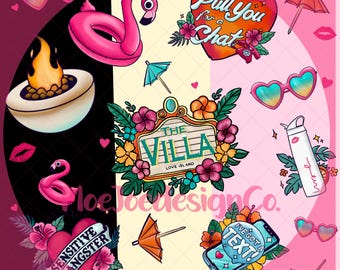 Trendy Island Seamless Pattern: Tropical Summer Print (Digital Download)