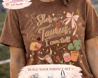 Taurus Zodiac Gift Bundle: T-Shirt, Mug, Tote Bag Set