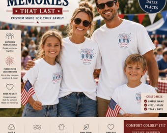 Custom USA 250th Anniversary Family Reunion T-Shirt, Comfort Colors Tee