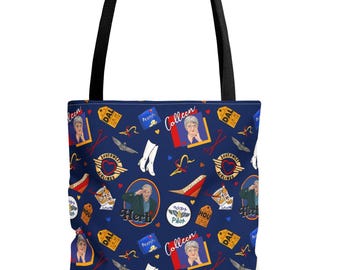 Southwest Airlines Inspired Tote Bag | Retro Flight Attendant Carryall, Herb Kelleher Design