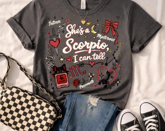 Scorpio Zodiac Graphic Tee, Intense Astrology Horoscope Shirt, Gift for Her
