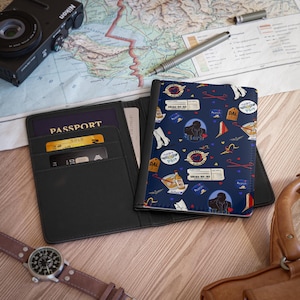 Travel Inspired Passport Cover, Adventure Gift, Airport Style, Jet Setter Accessory, Travel Essentials, Travel Lover&#39;s Gift