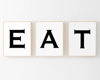 Eat Sign For Kitchen, Farmhouse Prints, Farmhouse Decor, Dining Room Wall Art, Farmhouse Sign, Dining Room Prints, Kitchen Prints, 111